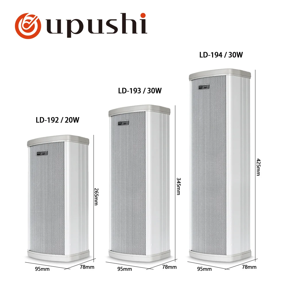 Oupushi ld192 waterproof sound column wall mounted audio outdoor audio can be customized into active Bluetooth wireless
Oupushi ld192 waterproof sound column wall mounted audio outdoor audio can be customized into active Bluetooth wireless