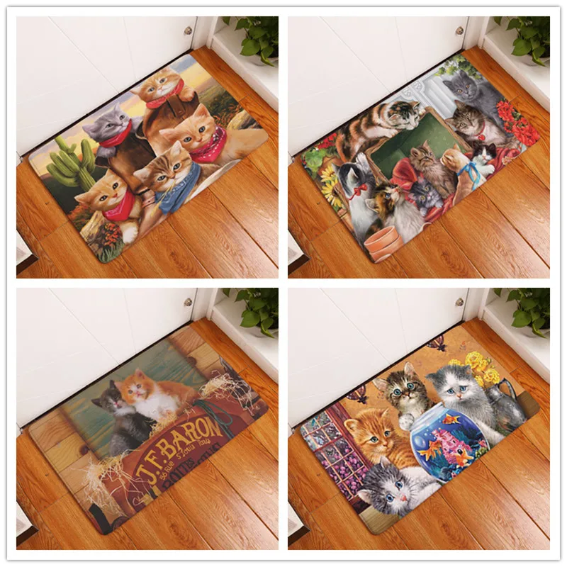 Rectangle Light Door Mats Cute Cartoon Kitten Cats Printed Carpets Anti Slip Floor Mat Modern Kitchen Rugs Home Decor
Rectangle Light Door Mats Cute Cartoon Kitten Cats Printed Carpets Anti Slip Floor Mat Modern Kitchen Rugs Home Decor