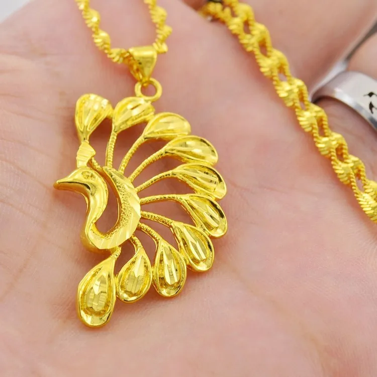 Peacock Pendant Necklace Yellow Gold Filled Beautiful Women's Neck Chain Jewelry Gift
Peacock Pendant Necklace Yellow Gold Filled Beautiful Women's Neck Chain Jewelry Gift