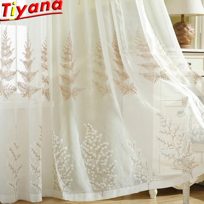 Leaves Embroidered Tulle Curtains for Bedroom Coffe White Tree Curtains for Living Room Chrismas Tree Yarn Drapes WP257#30
Leaves Embroidered Tulle Curtains for Bedroom Coffe White Tree Curtains for Living Room Chrismas Tree Yarn Drapes WP257#30