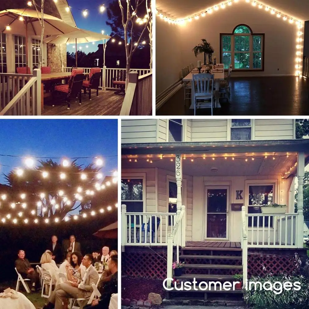 7.62M/25Ft Globe Patio String Lights with 25 Clear G40 Bulbs Handling String light for Outdoor Indoor Holiday Party Wedding
7.62M/25Ft Globe Patio String Lights with 25 Clear G40 Bulbs Handling String light for Outdoor Indoor Holiday Party Wedding