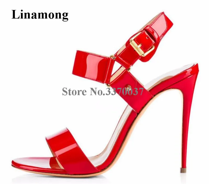 New Fashion Women Charming Patent Leather Stiletto Heel Strappy Sandals Nude Red Blue Black Buckle High Heel Sandals Dress Shoes
New Fashion Women Charming Patent Leather Stiletto Heel Strappy Sandals Nude Red Blue Black Buckle High Heel Sandals Dress Shoes