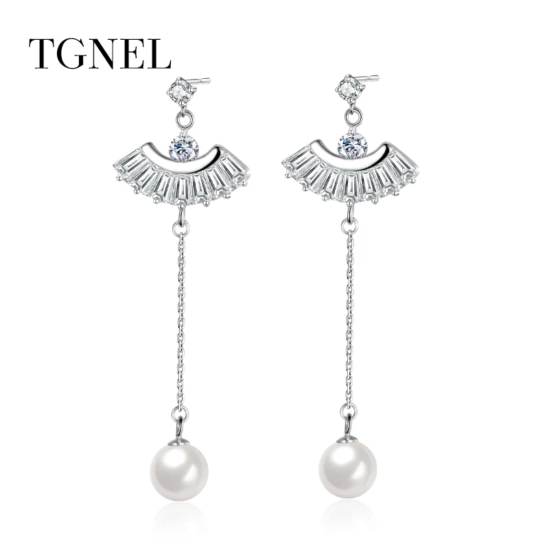 TGNEL 925 Sterling Silver Drop Earrings Fine Jewelry for Women Vintage Freshwater Pearl Long Earring for Girl Party&Engagement
TGNEL 925 Sterling Silver Drop Earrings Fine Jewelry for Women Vintage Freshwater Pearl Long Earring for Girl Party&Engagement