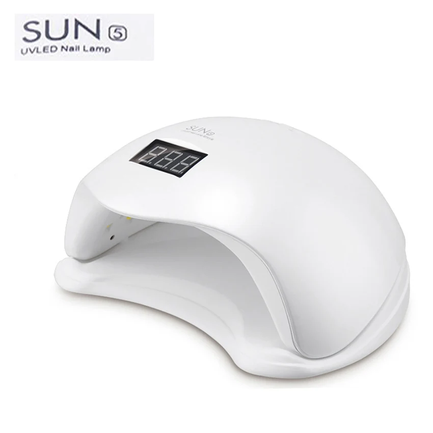 

SUN5 48W Dual UV LED Nail Lamp Nail Dryer Gel Polish Curing Light with Bottom 10s/30s/60s Timer LCD display