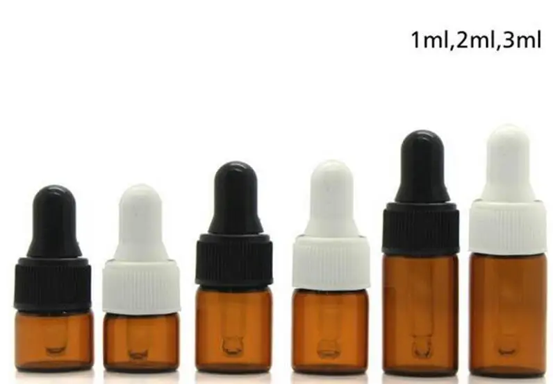 500PC 1ml 2ml 3ml Amber glass dropper bottles w/Black & white cap Essential oil bottle, Small Perfume vials Sampling Storage A66
500PC 1ml 2ml 3ml Amber glass dropper bottles w/Black & white cap Essential oil bottle, Small Perfume vials Sampling Storage A66
