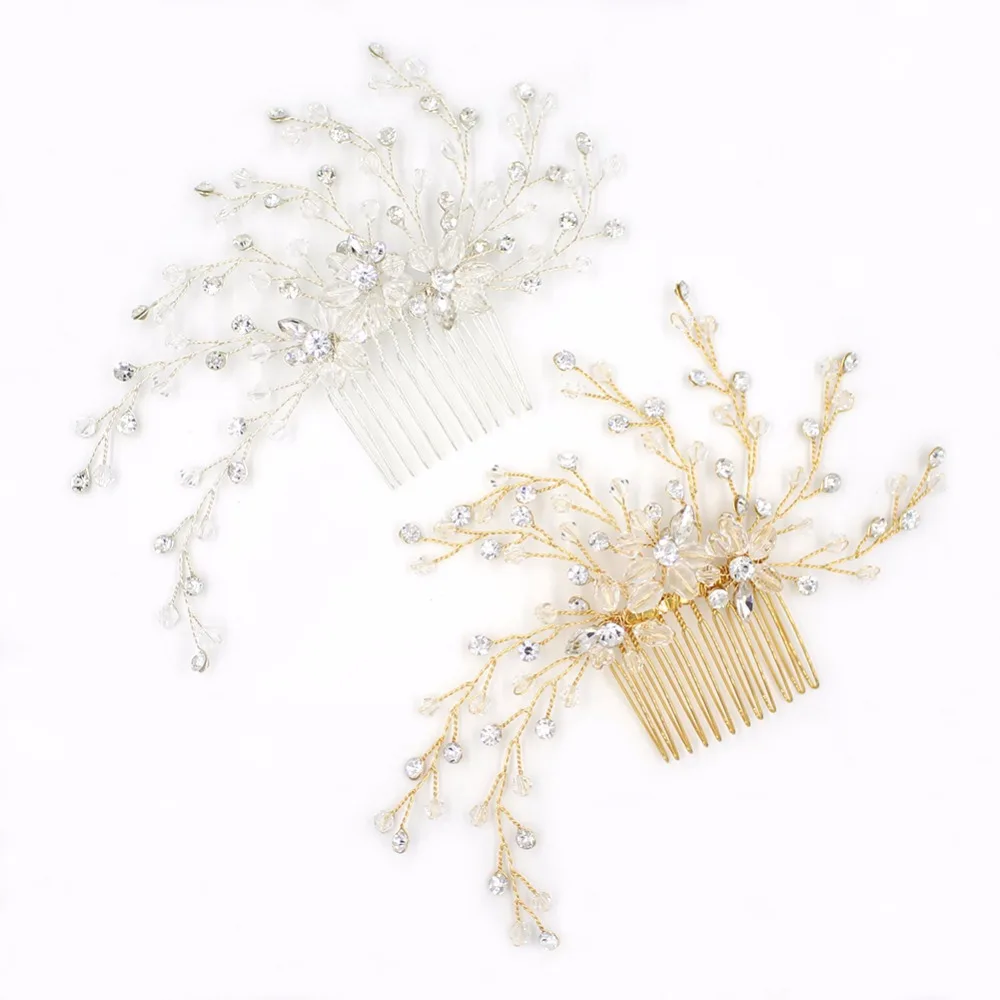 Handmade Hair Combs Women's Hair Jewelry Marriage Wedding Accessories Bridal Headdress Gold & Silver Floral O834
Handmade Hair Combs Women's Hair Jewelry Marriage Wedding Accessories Bridal Headdress Gold & Silver Floral O834