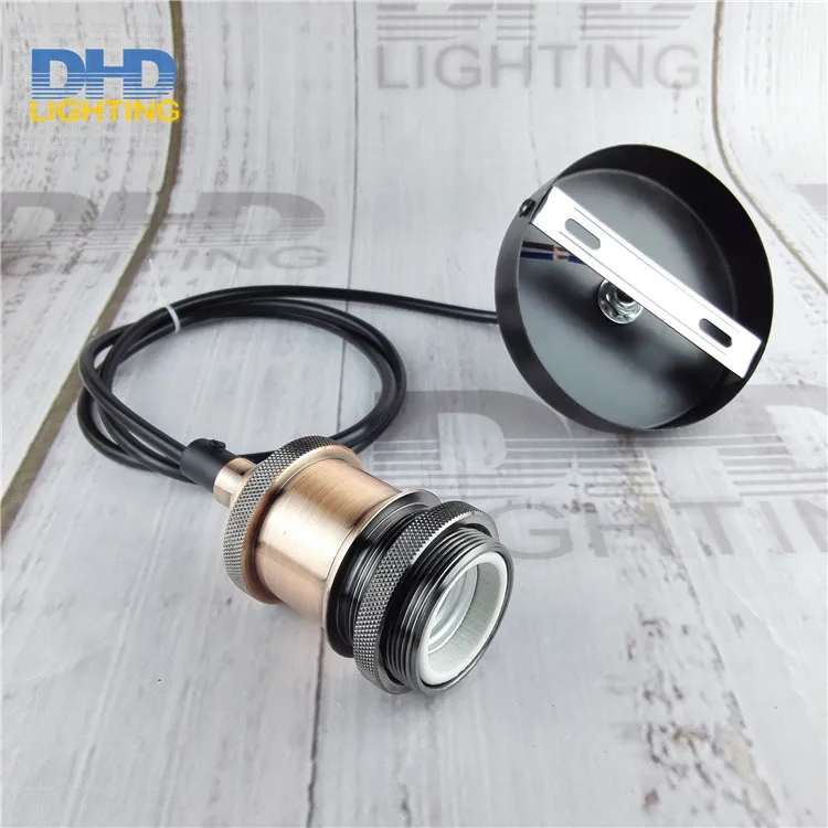 Antique copper Vintage industrial loft pendant light fixture retro E27 holder fabric wire pendant light for dining room DIY lamp
Antique copper Vintage industrial loft pendant light fixture retro E27 holder fabric wire pendant light for dining room DIY lamp