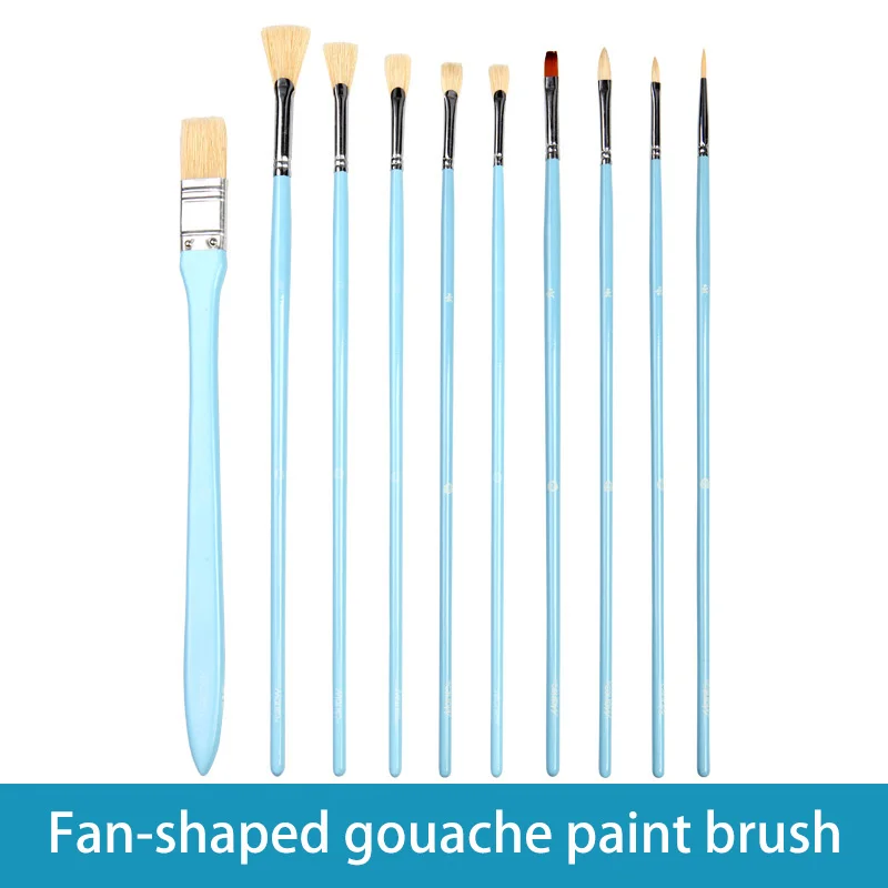 Different Fan-shaped Oil Painting Brush 10Pcs Watercolor Gouache Paint Brush Set Hook Line Brush School Art Supplies GT1010A
Different Fan-shaped Oil Painting Brush 10Pcs Watercolor Gouache Paint Brush Set Hook Line Brush School Art Supplies GT1010A
