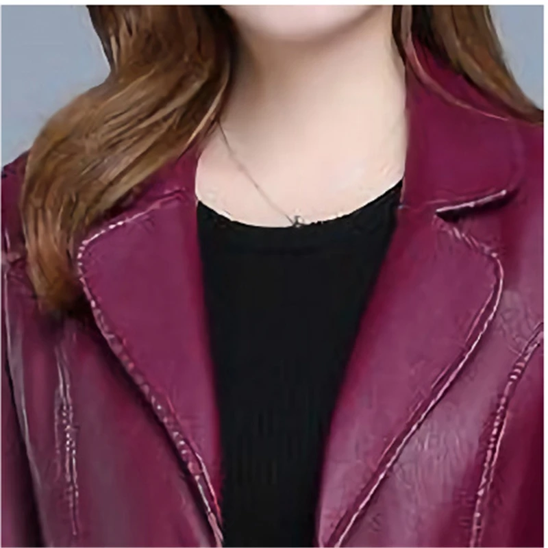 Faux leather Coat Autumn Women Black Wine Red XL-6XL plus Size Korean Temperament Jacket Long Sleeve Short Fashion Jacket JD307
Faux leather Coat Autumn Women Black Wine Red XL-6XL plus Size Korean Temperament Jacket Long Sleeve Short Fashion Jacket JD307