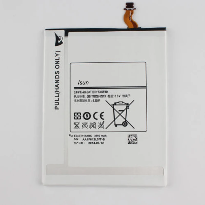 2pcs/lot 3600mAh EB-BT115ABC EB-BT115ABE EB-BT111ABE Battery For Samsung Tablet Galaxy Tab 3 Lite 7.0 3G SM-T111 T110 T115
2pcs/lot 3600mAh EB-BT115ABC EB-BT115ABE EB-BT111ABE Battery For Samsung Tablet Galaxy Tab 3 Lite 7.0 3G SM-T111 T110 T115