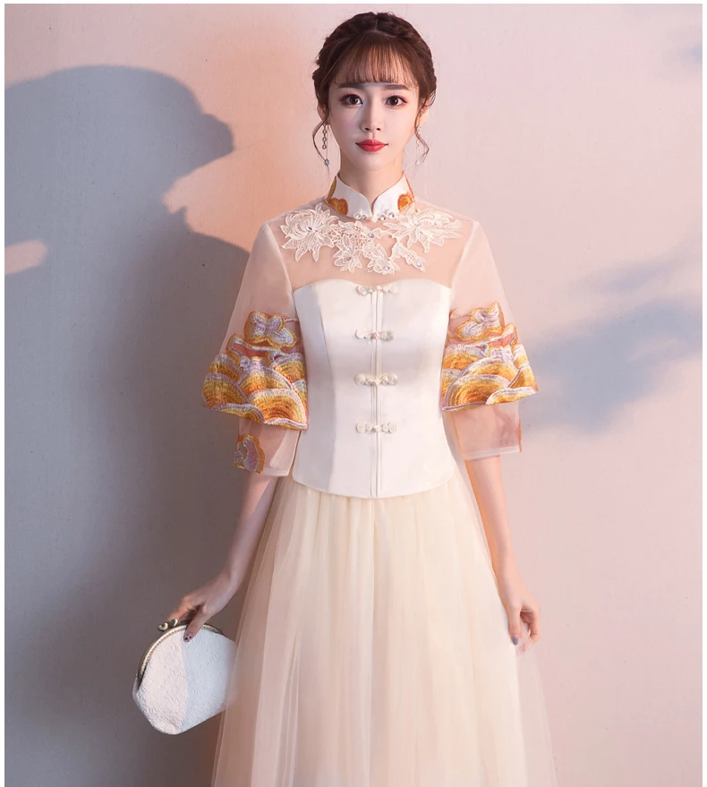 Bride Bridesmaid Chinese style Cheongsam Wedding Qipao Vintage Oriental Asian beauty Dress Long Evening Gowns Women S-XXL
Bride Bridesmaid Chinese style Cheongsam Wedding Qipao Vintage Oriental Asian beauty Dress Long Evening Gowns Women S-XXL