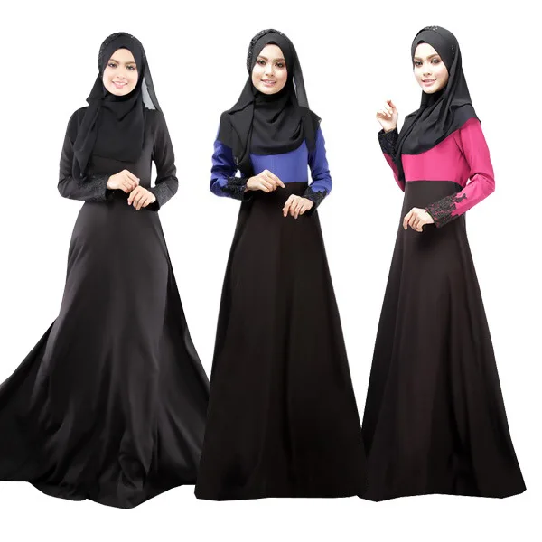 Muslim Dress Lace Patchwork Abaya Women Long Dress Elegant Arab Garment Loose Islamic Clothing For Women Abaya Turkish Dresses
Muslim Dress Lace Patchwork Abaya Women Long Dress Elegant Arab Garment Loose Islamic Clothing For Women Abaya Turkish Dresses