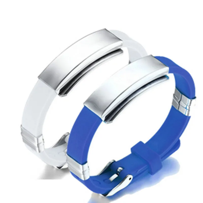 Silicone Bracelet Titanium Hypoallergenic Simple Minimalist Blue Pink Couple Armband Damen 2021 Fashion Pulseira | Украшения и