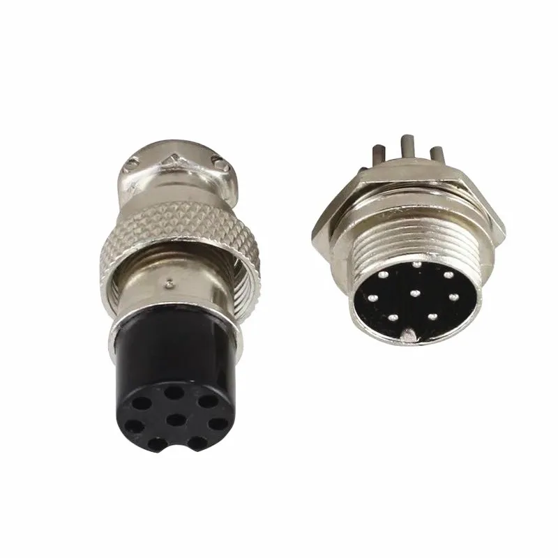 

10pcs/Lot Aviation Plug GX16 8PIN Male and Female Diameter 16mm Circular Connector Aviation Socket Plug Wire Panel Connector