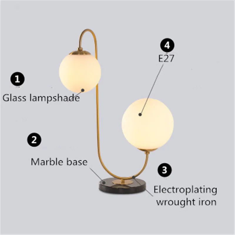 Nordic Design Minimalist Bedroom Bedside Led Table Lamp Creative Glass Ball Study Book Store Reading Table Lamps
Nordic Design Minimalist Bedroom Bedside Led Table Lamp Creative Glass Ball Study Book Store Reading Table Lamps