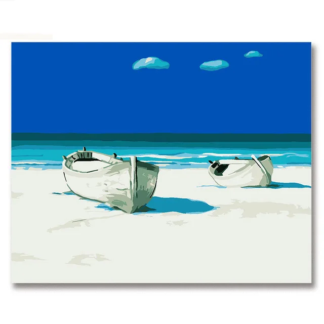 Blue sky boat summer beach seascape Diy digital oil painting by numbers drawing hand painted picture Wall Decor pictures
Blue sky boat summer beach seascape Diy digital oil painting by numbers drawing hand painted picture Wall Decor pictures