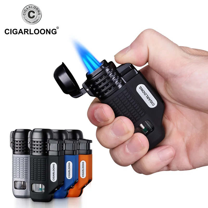 Portable Cigar Lighters With Cigar Punch Windproof Cigar Torch Lighter With 4 Jet Blue Fire Adjustable With Gift Box
Portable Cigar Lighters With Cigar Punch Windproof Cigar Torch Lighter With 4 Jet Blue Fire Adjustable With Gift Box