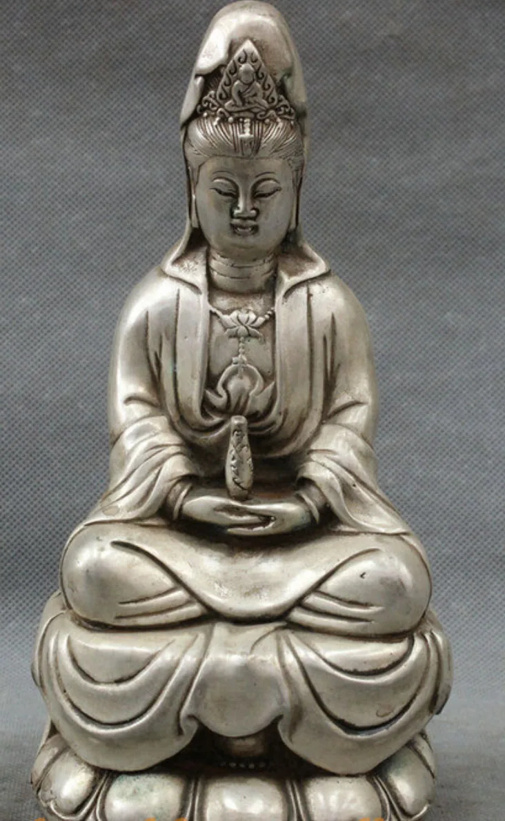 decoration Tibet copper silver 9" Chinese Silver Buddhism Tibet copper Goddess Joss Kwan-yin Goddess Buddha Statue
decoration Tibet copper silver 9" Chinese Silver Buddhism Tibet copper Goddess Joss Kwan-yin Goddess Buddha Statue