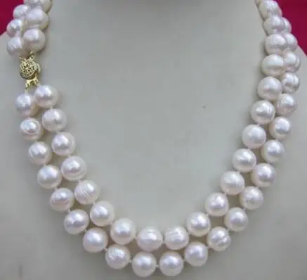 free shipping Noble jewelry Double strands 11-12mm natural south sea white pearl necklace
free shipping Noble jewelry Double strands 11-12mm natural south sea white pearl necklace