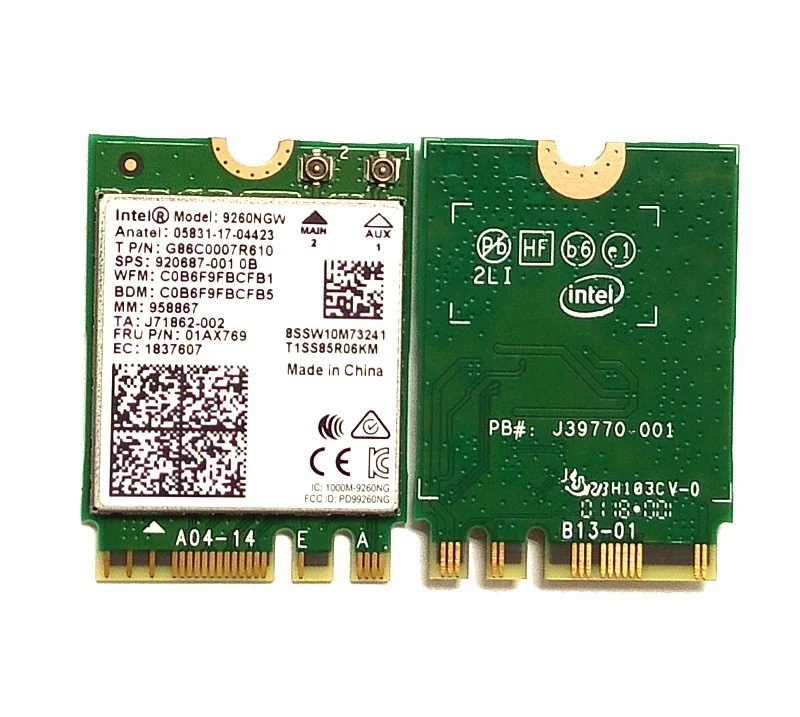 New For Intel Dual Band 9260 AC 9260NGW NGFF MU-MIMO 1730Mbps 1.73Gbps WiFi For Bluetooth 5.0 Wireless Card Fit Windows 10
New For Intel Dual Band 9260 AC 9260NGW NGFF MU-MIMO 1730Mbps 1.73Gbps WiFi For Bluetooth 5.0 Wireless Card Fit Windows 10