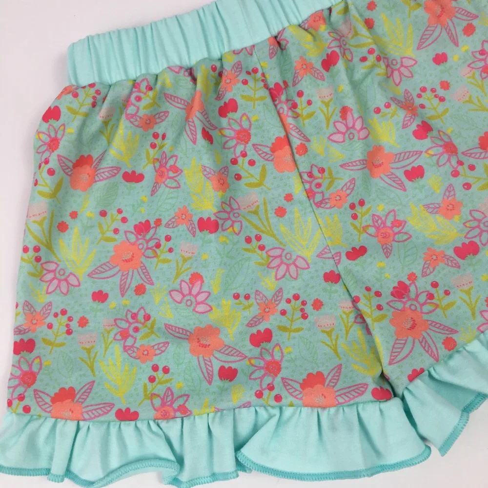 Puresun Summer Girls Outfits High Quality Embroidery T-shirt Ruffle Floral Print Short Wholesale Cotton Children Clothing Sets
Puresun Summer Girls Outfits High Quality Embroidery T-shirt Ruffle Floral Print Short Wholesale Cotton Children Clothing Sets