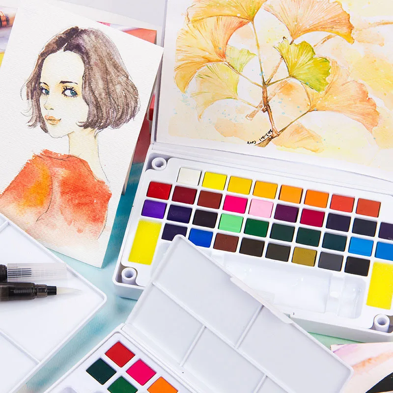 12/18/24/36 Colors Solid Pigment Portable Travel Watercolor Paints Set With Water Color Brush Pen For Painting Art Supplies
12/18/24/36 Colors Solid Pigment Portable Travel Watercolor Paints Set With Water Color Brush Pen For Painting Art Supplies