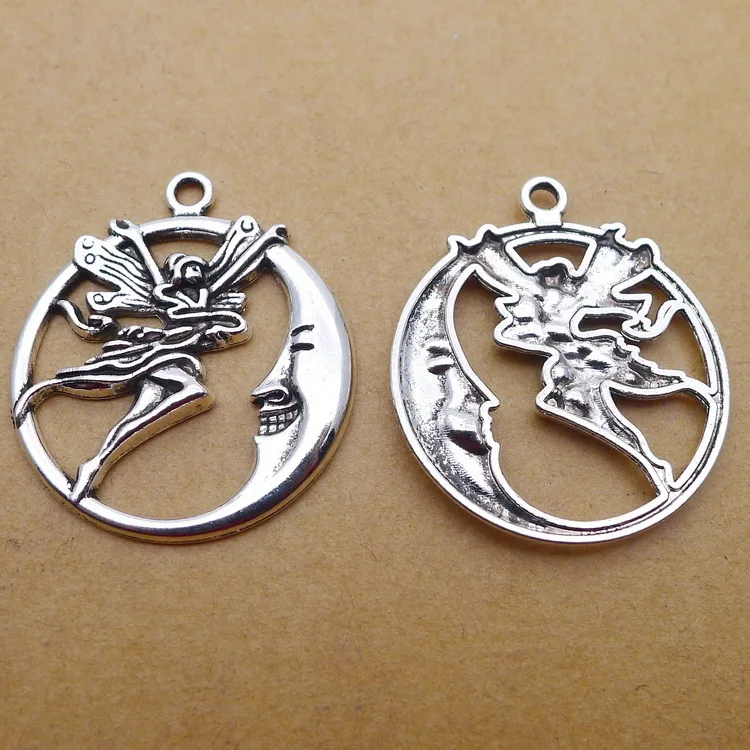 20pcs Charm Moon Angel pendants 26*30mm 2.8g Antique bronze Handmade Jewelry Making DIY Supplies European Alloy accessories Hot
20pcs Charm Moon Angel pendants 26*30mm 2.8g Antique bronze Handmade Jewelry Making DIY Supplies European Alloy accessories Hot