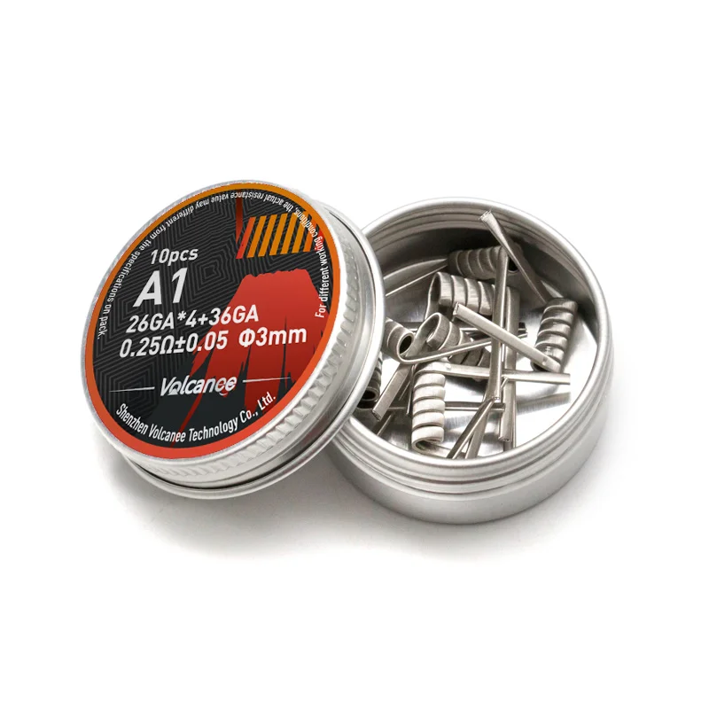 Volcanee 10pcs Ni80 Coil SS316L Clapton Coil Alien Heating Wire for Electronic Cigarette Liquid Cotton RDA RTA Tank Vape Coil
Volcanee 10pcs Ni80 Coil SS316L Clapton Coil Alien Heating Wire for Electronic Cigarette Liquid Cotton RDA RTA Tank Vape Coil