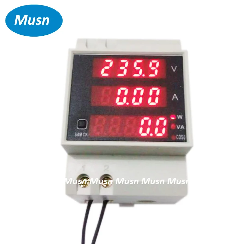 Din rail LED display voltmeter ammeter with active and reactive power and power factor Din-railAC 80-300V 0-100A
Din rail LED display voltmeter ammeter with active and reactive power and power factor Din-railAC 80-300V 0-100A