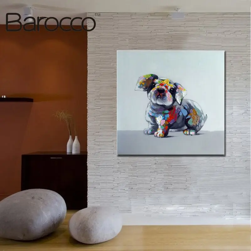 Hand-Painted Modern Oil Paintings On Canvas Wall Art Peinture The Lovely Pet Dog Decorative Pictures Painting Home Decor
Hand-Painted Modern Oil Paintings On Canvas Wall Art Peinture The Lovely Pet Dog Decorative Pictures Painting Home Decor