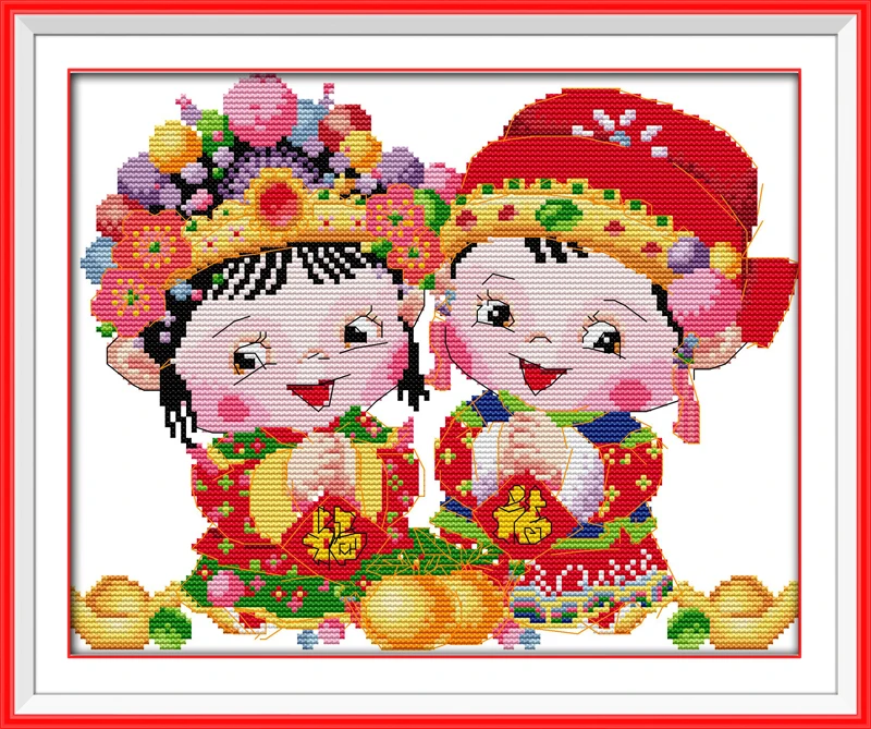 Blessing boy and girl cross stitch kit people 18ct 14ct 11ct count print canvas stitches embroidery DIY handmade needlework
Blessing boy and girl cross stitch kit people 18ct 14ct 11ct count print canvas stitches embroidery DIY handmade needlework