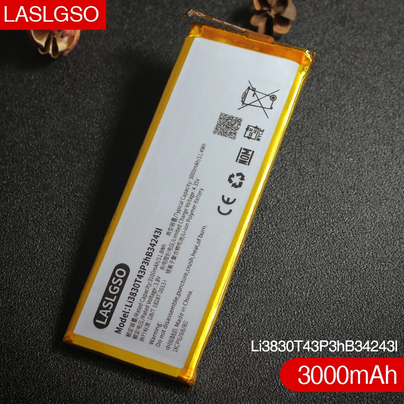 

100% Good Quality Li3830T43P3hB34243 Battery Replacement For ZTE Nubia Z7MAX Z7 MAX NX505J by Free Shipping