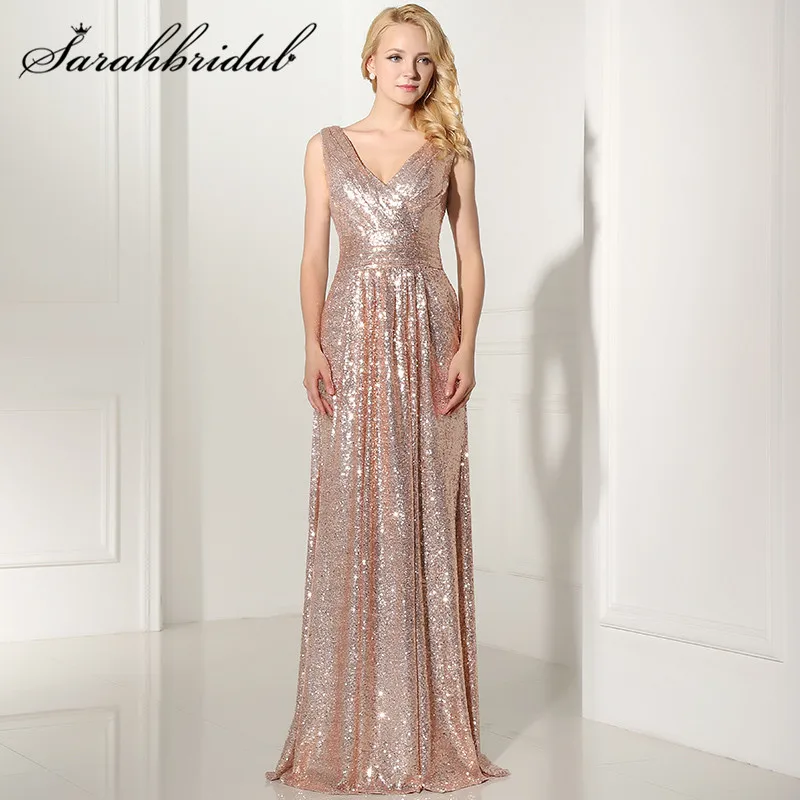 Elegant Rose Gold Sequined Long Evening Dresses 2021 Sexy V Neck Backless Formal Party Prom Gowns Vestido De Festa Longo SD349
Elegant Rose Gold Sequined Long Evening Dresses 2021 Sexy V Neck Backless Formal Party Prom Gowns Vestido De Festa Longo SD349