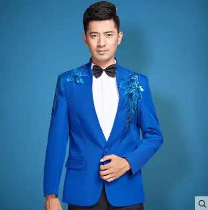 Stand collar clothes men wedding suits designs homme terno stage costumes for singers jacket men sequins blazer dress blue 2XL
Stand collar clothes men wedding suits designs homme terno stage costumes for singers jacket men sequins blazer dress blue 2XL
