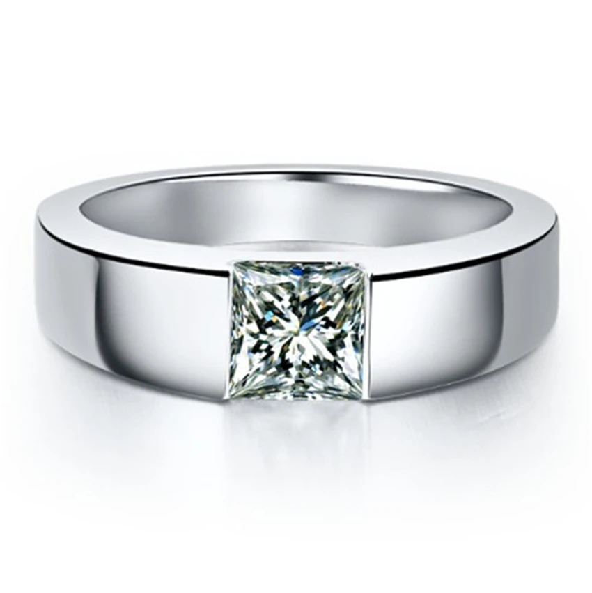 Solid Platinum PT950 Ring Square Shape 1CT Princess Diamond Males Wedding Ring Men's Engagement Fine Jewelry Beauiful Box
Solid Platinum PT950 Ring Square Shape 1CT Princess Diamond Males Wedding Ring Men's Engagement Fine Jewelry Beauiful Box