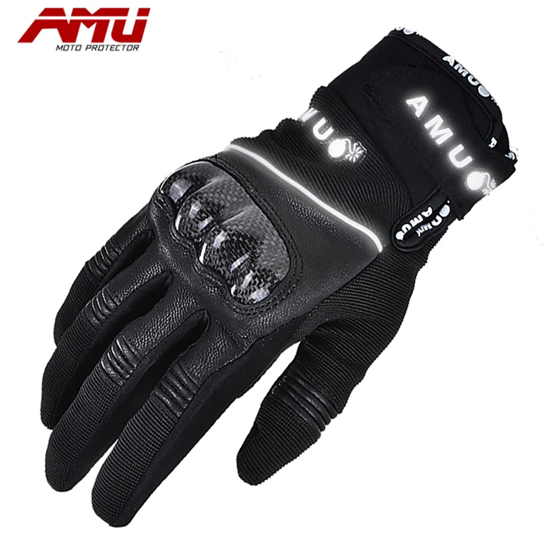 Motorcycle Carbon Fiber Leather Gloves Touch Screen Racing Motorbike Glove Riding Real Leather Reflective Gants moto gloves
Motorcycle Carbon Fiber Leather Gloves Touch Screen Racing Motorbike Glove Riding Real Leather Reflective Gants moto gloves