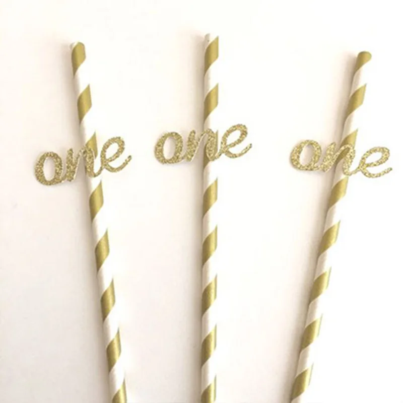 One Year Old Birthday Party Straws Glitter Gold Striped Drinking Paper Straws Baby Shower Party Decoration Straws Party Supplies
One Year Old Birthday Party Straws Glitter Gold Striped Drinking Paper Straws Baby Shower Party Decoration Straws Party Supplies