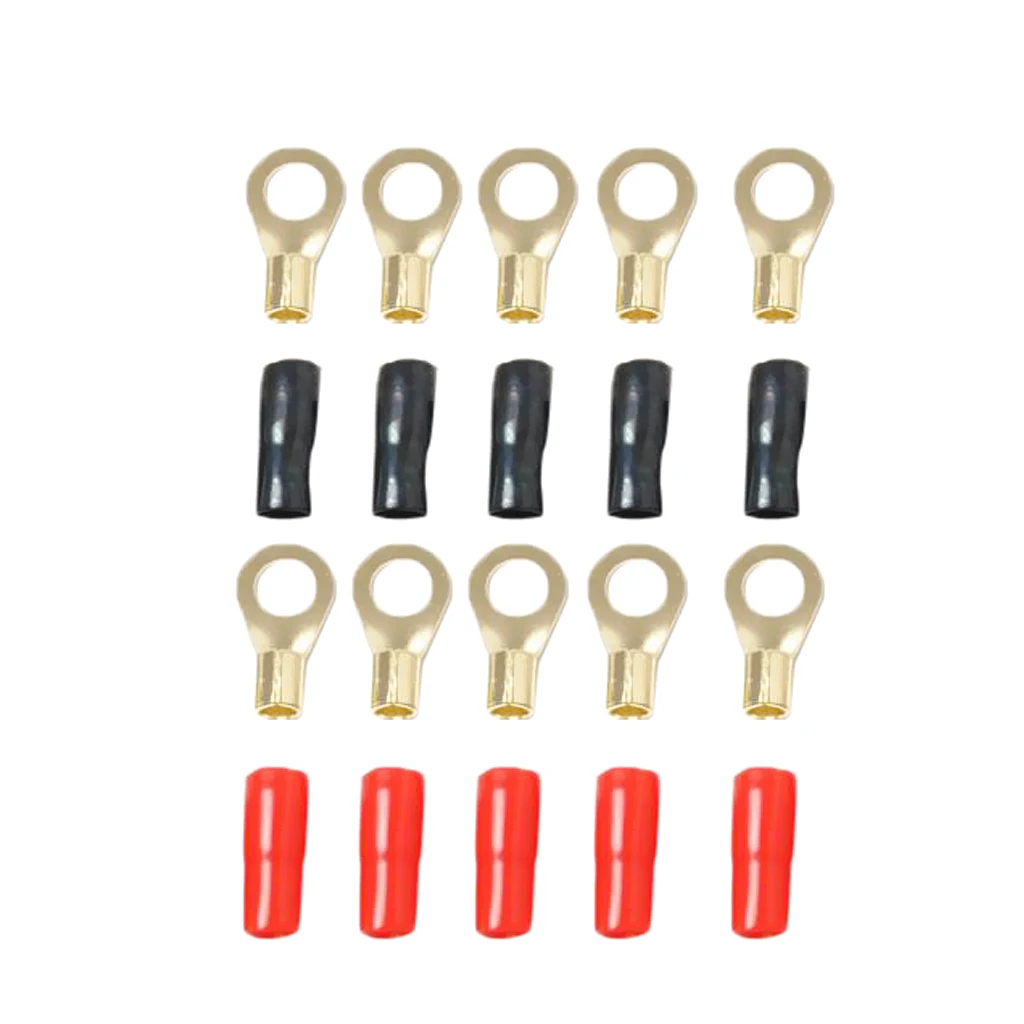 5 Pair 5.3mm 8 AWG Female Male Electrical Wiring Connector Insulated Crimp Ring Terminal Brass
5 Pair 5.3mm 8 AWG Female Male Electrical Wiring Connector Insulated Crimp Ring Terminal Brass