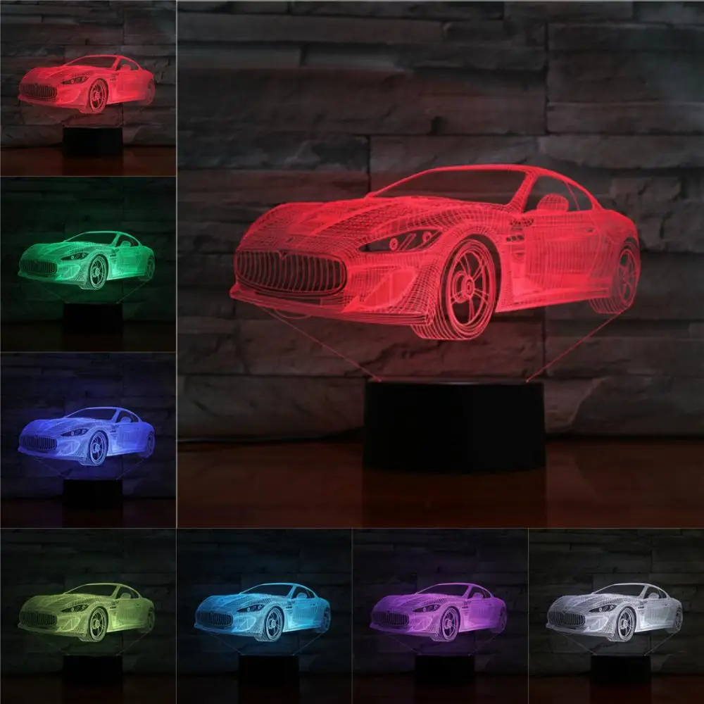 Racing Car 3D Lamp Night Light LED Bulb Multi-color Holiday Christmas Kid Toy Gifts for Children Touch Senor Switch Battery LED
Racing Car 3D Lamp Night Light LED Bulb Multi-color Holiday Christmas Kid Toy Gifts for Children Touch Senor Switch Battery LED