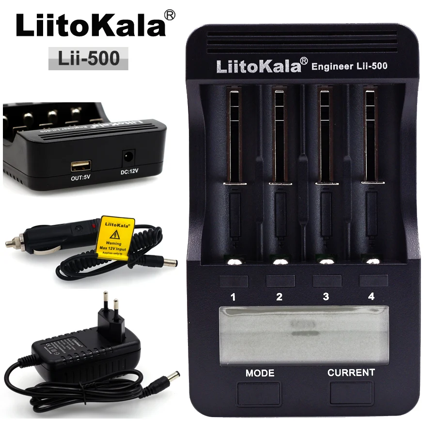 Liitokala Lii500 LCD Battery Charger, Charging 18650 3.7V 18350 18500 16340 25500 10440 14500 26650 1.2V AA AAA NiMH Battery
Liitokala Lii500 LCD Battery Charger, Charging 18650 3.7V 18350 18500 16340 25500 10440 14500 26650 1.2V AA AAA NiMH Battery