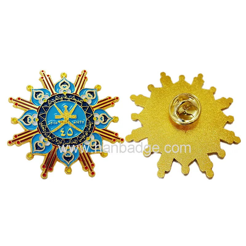 Custom Oman Badge Customized Oman National Day Pin Casting Soft Enamel Emblems In Gold Plating
Custom Oman Badge Customized Oman National Day Pin Casting Soft Enamel Emblems In Gold Plating