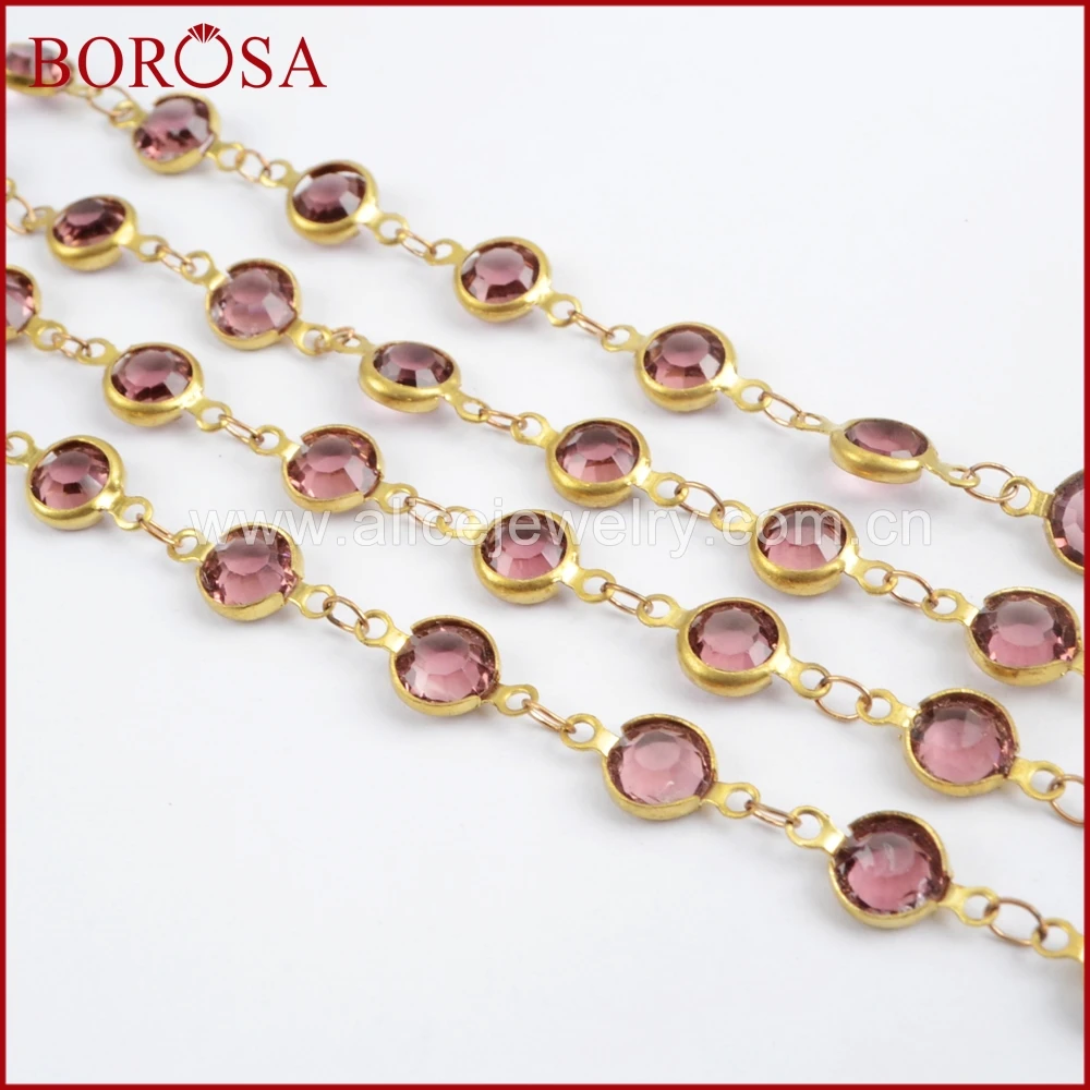 BOROSA New Gold Color 7mm Light Purple Crystal Druzy Crystal Faceted Coin Rosary Chains for Necklace Drusy Beaded Chains JT190
BOROSA New Gold Color 7mm Light Purple Crystal Druzy Crystal Faceted Coin Rosary Chains for Necklace Drusy Beaded Chains JT190