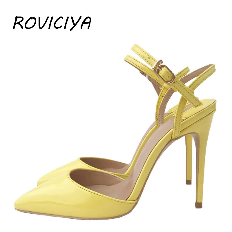 Yellow women shoes summer designer shoes studded slingback pumps Womens Shoes LX009 ROVICIYA
Yellow women shoes summer designer shoes studded slingback pumps Womens Shoes LX009 ROVICIYA