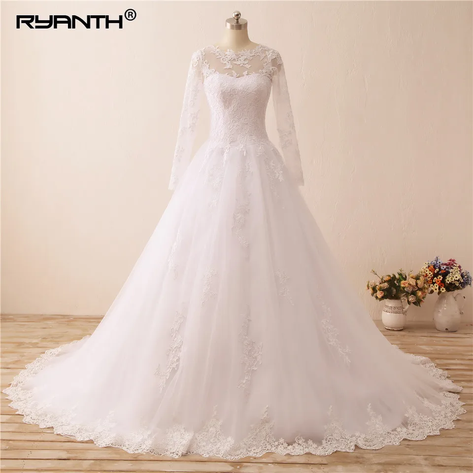 Ryanth Vestido De Noiva Vintage Long Sleeve Wedding Dresses Ball Gown Lace Wedding Gowns Bridal Robe De Mariage 2018
Ryanth Vestido De Noiva Vintage Long Sleeve Wedding Dresses Ball Gown Lace Wedding Gowns Bridal Robe De Mariage 2018