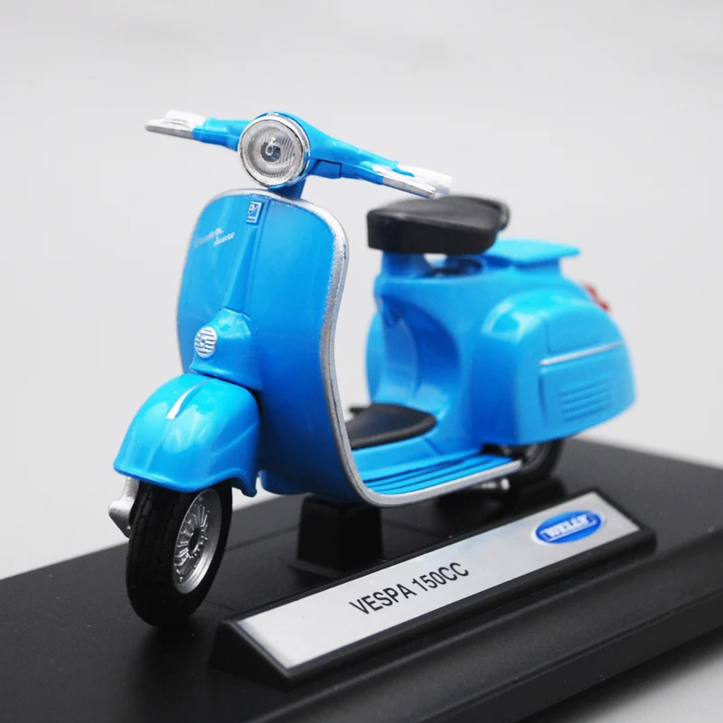 Welly 1:18 Vespa 1970 150CC Мотоцикл Велосипед литье под давлением модель игрушки Новый в