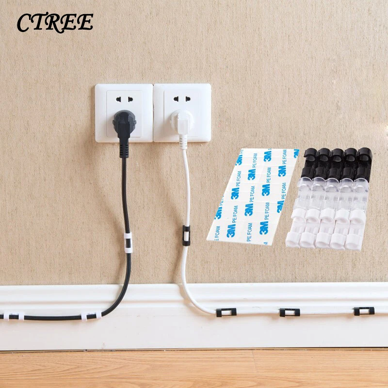CTREE 20Pcs 3M Self-adhesive Wire Holder Clip Line Fixing Card Office Cable Data Cable Wire Storage Finisher Fixed Clip C857
CTREE 20Pcs 3M Self-adhesive Wire Holder Clip Line Fixing Card Office Cable Data Cable Wire Storage Finisher Fixed Clip C857