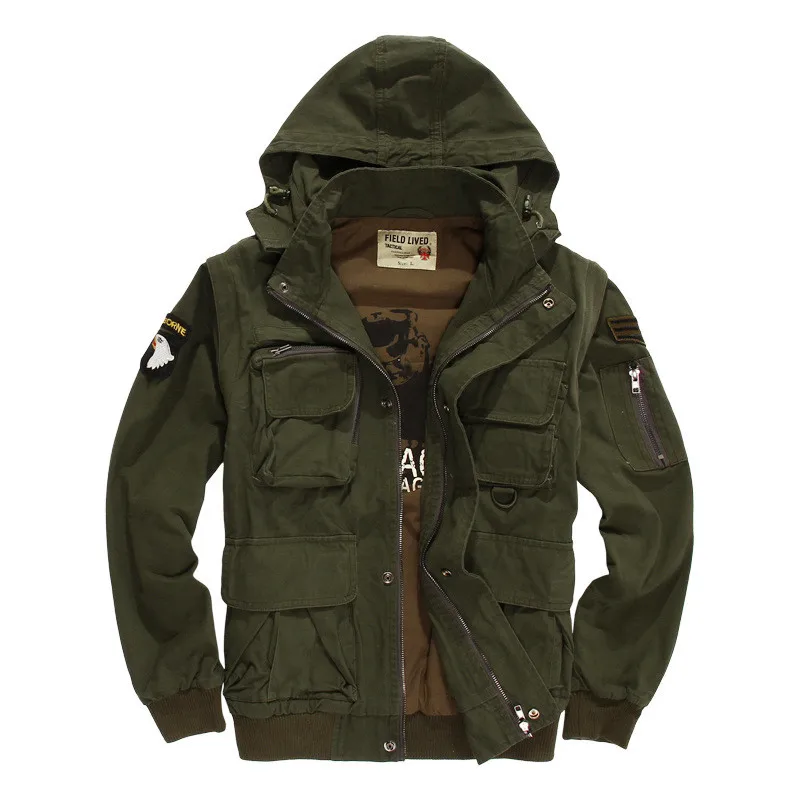 MORUANCLE New Mens Casual Cargo Jackets With Removable Sleeve Military Style Tactical Jacket And Coat Flight Bomber Outerwear
MORUANCLE New Mens Casual Cargo Jackets With Removable Sleeve Military Style Tactical Jacket And Coat Flight Bomber Outerwear