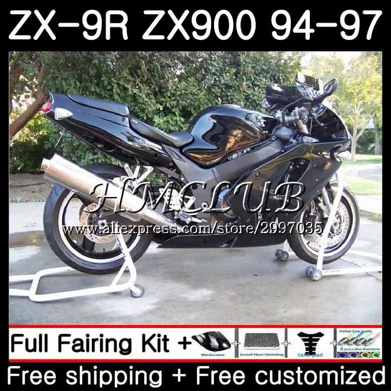 Body For KAWASAKI NINJA ZX900 ZX-9R 1994 1995 1996 1997 66HC.15 ZX 9 R 94 97 Gloss black ZX 9R 900CC ZX9R 94 95 96 97 Fairing
Body For KAWASAKI NINJA ZX900 ZX-9R 1994 1995 1996 1997 66HC.15 ZX 9 R 94 97 Gloss black ZX 9R 900CC ZX9R 94 95 96 97 Fairing