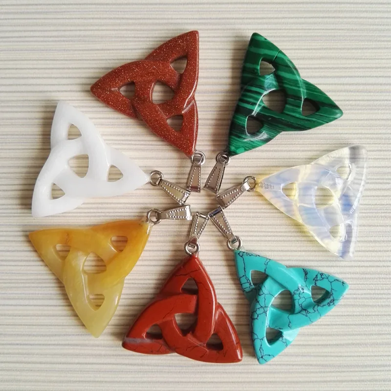 Wholesale hot sale Carved mixed natural stone Hollow triangle charm pendants 8pcs/lot for Necklace making Free shipping
Wholesale hot sale Carved mixed natural stone Hollow triangle charm pendants 8pcs/lot for Necklace making Free shipping