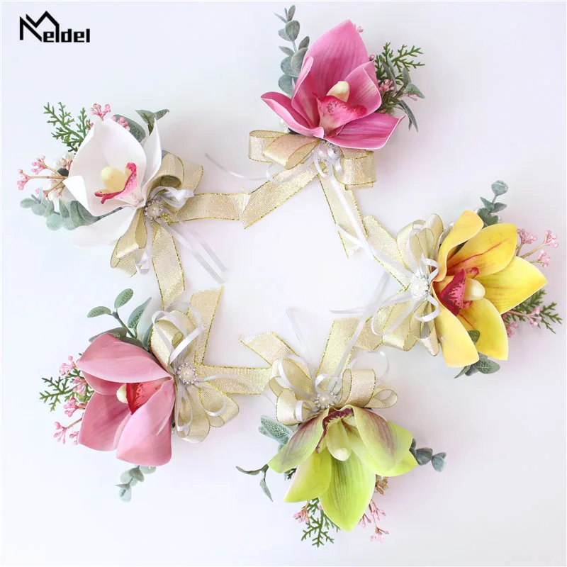 Meldel Corsage Groom Boutonniere Bridal Wrist Corsages White Yellow Lapel Pin Bridesmaid Orchid Flower Bracelet Wedding Supplies
Meldel Corsage Groom Boutonniere Bridal Wrist Corsages White Yellow Lapel Pin Bridesmaid Orchid Flower Bracelet Wedding Supplies